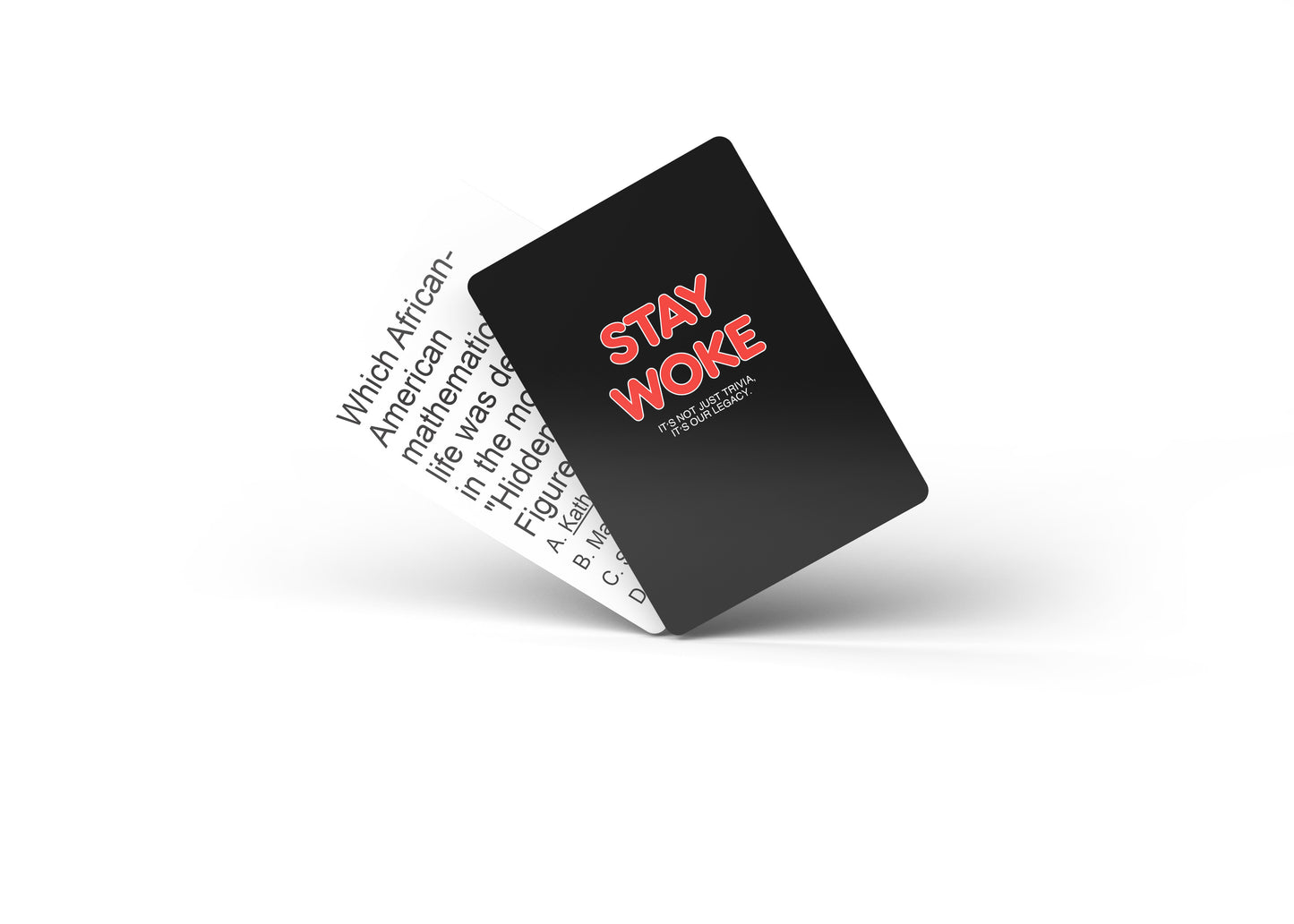 Stay Woke - A Trivia Black Card Game Celebrating Black Movies, Music, and Cultural Heritage - Embracing African-American Legacy with Fun.