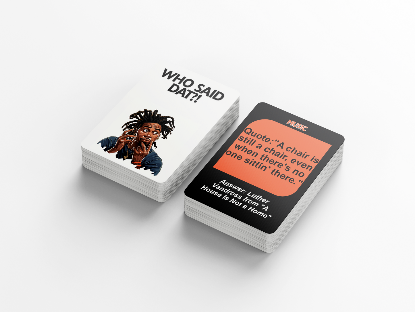Who Said Dat Game : Immerse Yourself in the World of Urban Quotes with 100 Cards Showcasing the Vibrancy of Black Culture