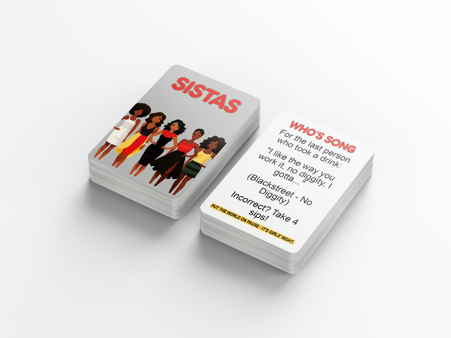 Sistas : Ladies' Night Drinking Game Empowerment, Laughs & Sisterhood in Every Box - Perfect for a Bachelorette Party & Girls' Getaways